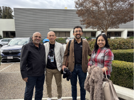 Customer team outside a facility